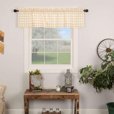 Annie Buffalo Tan Check Valance Curtain 16x60 - The Fox Decor